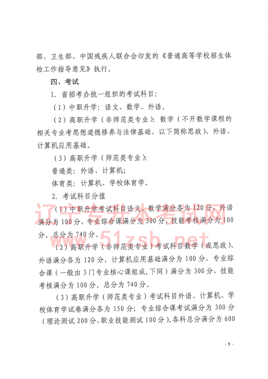 2017年辽宁专升本考试招生工作实施办法的通知